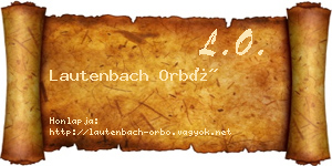 Lautenbach Orbó névjegykártya